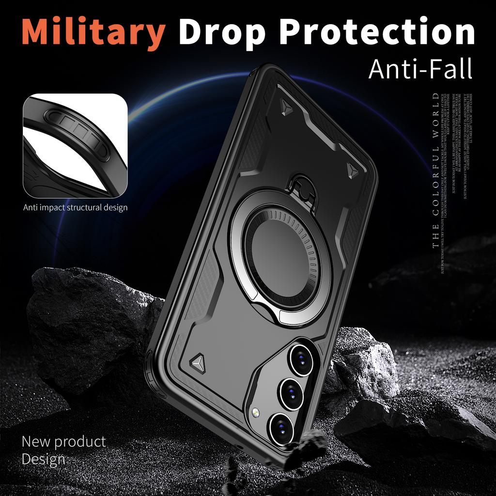 Cover Case for Samsung Galaxy S25 FE A17 S24 Ultra S23 Plus S22 A56 A55 A35 A36 A15 A16 Xcover 7 Pro Ring Stand Cover