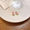 S925 Pink Heart & Tulip Flower Earrings for Women - Sweet Summer Clip-Ons 2022 Trend