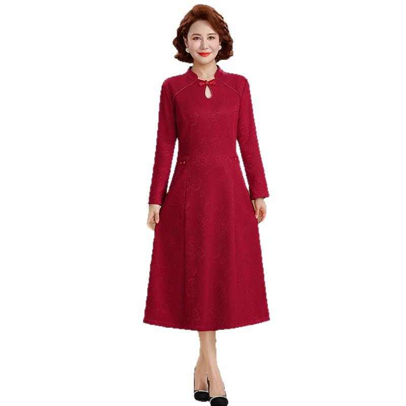 2026 Spring Wedding & Banquet Dress - Chinese Style for Middle-Aged Mothers, Perfect for Everyday Wear