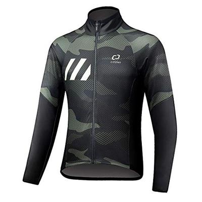 CATENA Herren Radtrikot, Langarm, Fleece gefüttert, Warme Jacke für Herbst und Winter