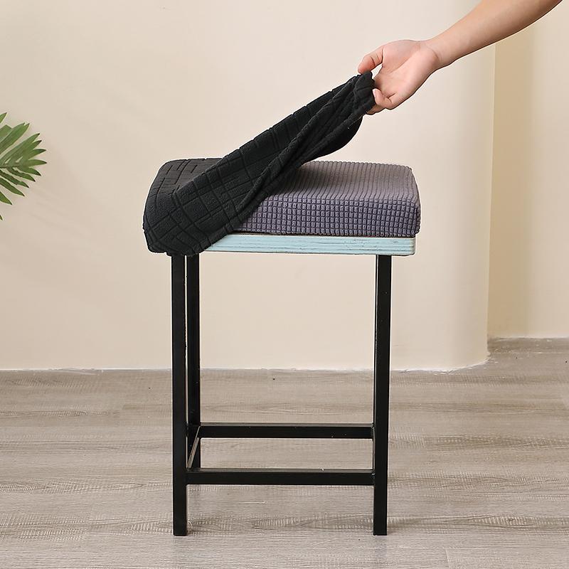 Square Stool Cover Counter Saddle Chair Slipcover Anti Dirty Seat Protector For Hotel Home Office