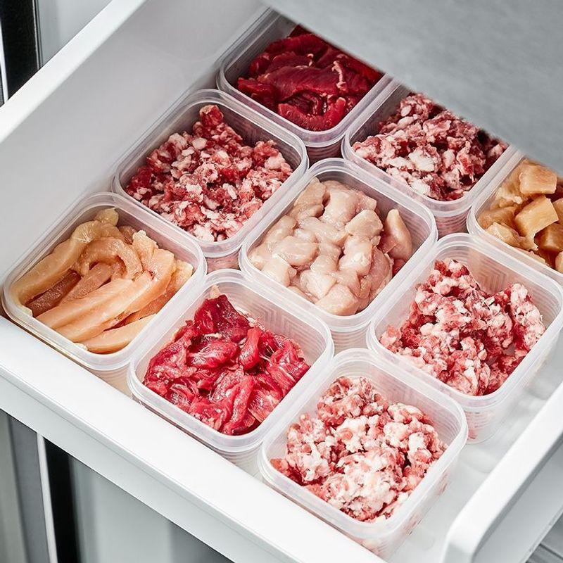 Enhanced Food-Grade Refrigerator Freezer Box with Thickened Meat Compartment
