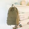 Schoolbag Large Capacity Solid Color Backpack Women's Casual ins Fashion Versatile Junior High School Student School Bag Korean Version Simple Travel 