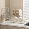 X-Shape Countertop Dish Drainer 2 Tier Kitchen Tableware Holder Foldable Dish Drying Rack  Home