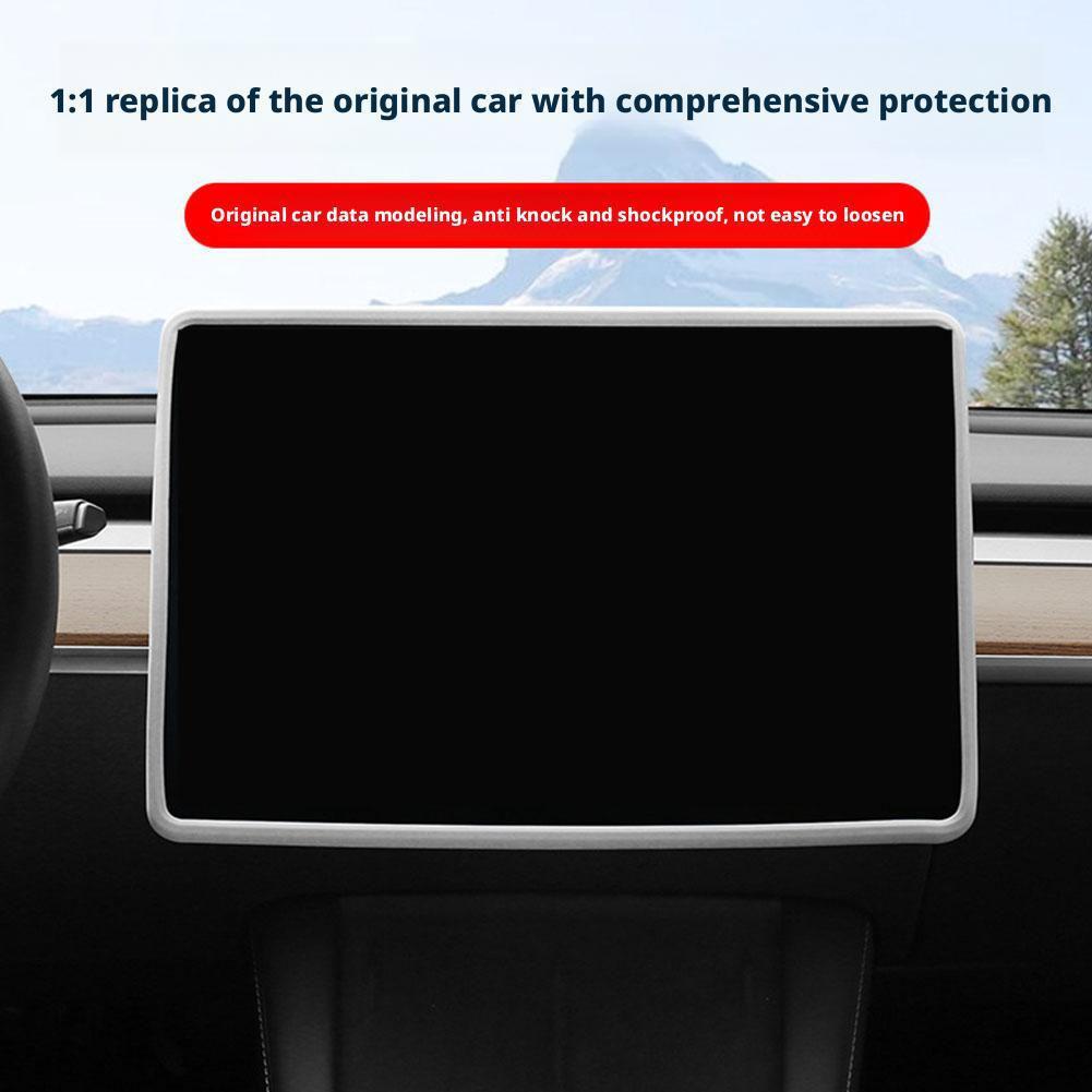 for Tesla Highland 2025 Juniper 2025-up Silicone Screen Frame Display Edge Protector Central Control Accessores Z6K0
