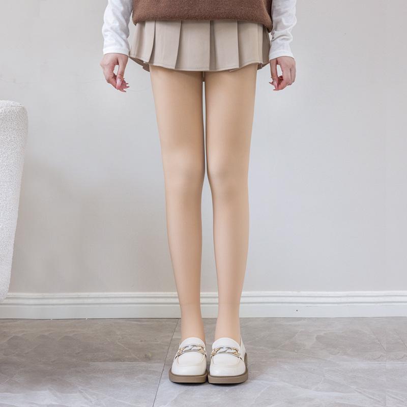 

«Двухслойные женские чулки телесного цвета Youkeshu с бархатом»: Леггинсы телесного цвета на осень/зиму 140g Thin Velvet