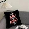 Soccer Lover Football Cushion Cover Elegant Comfort Pillowcase Sofa Bed Doublesided Printed Invisible Zipper Home Decor
