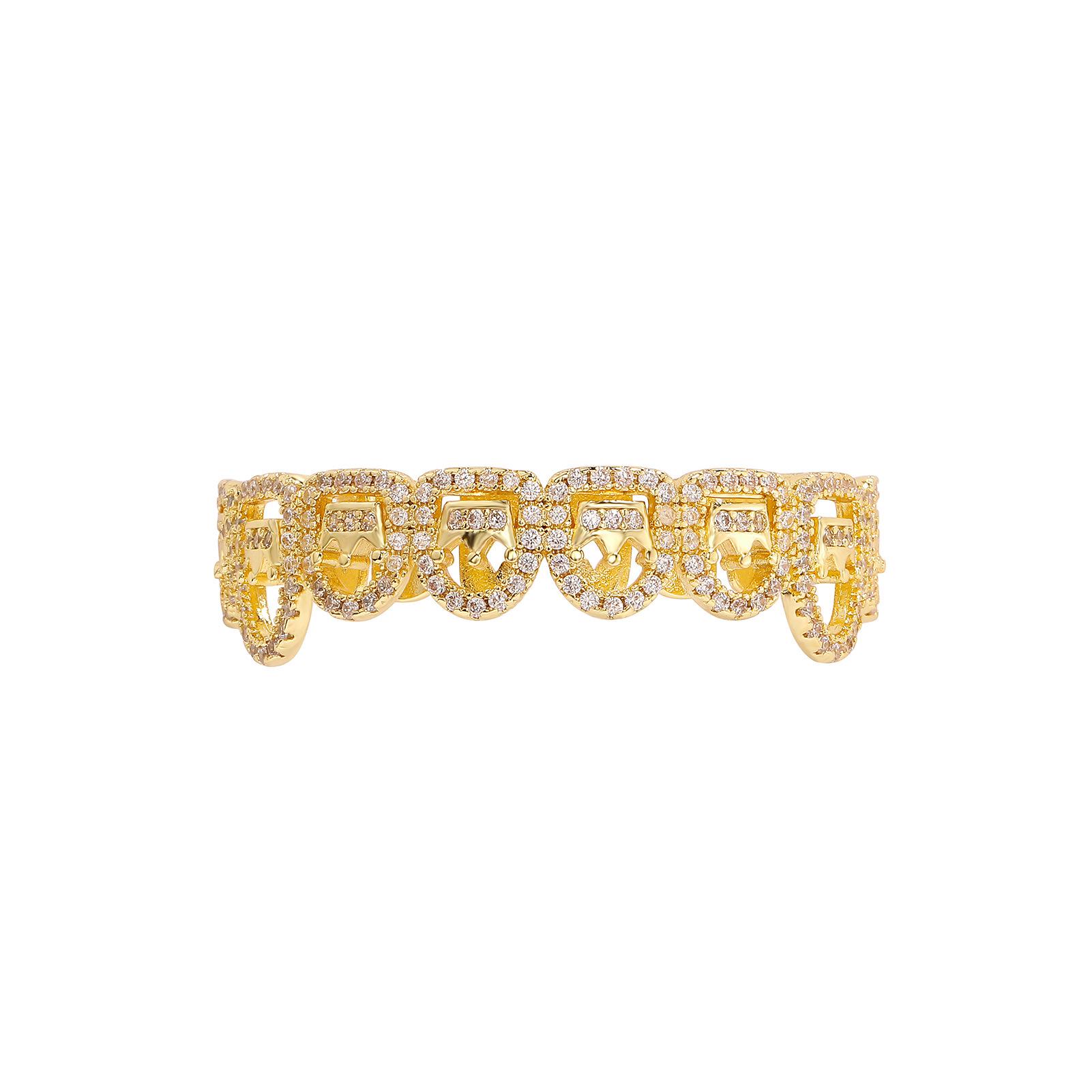 

Personalized Trendy Zirconia Crown Hip Hop Hollow Grillz Jewelry