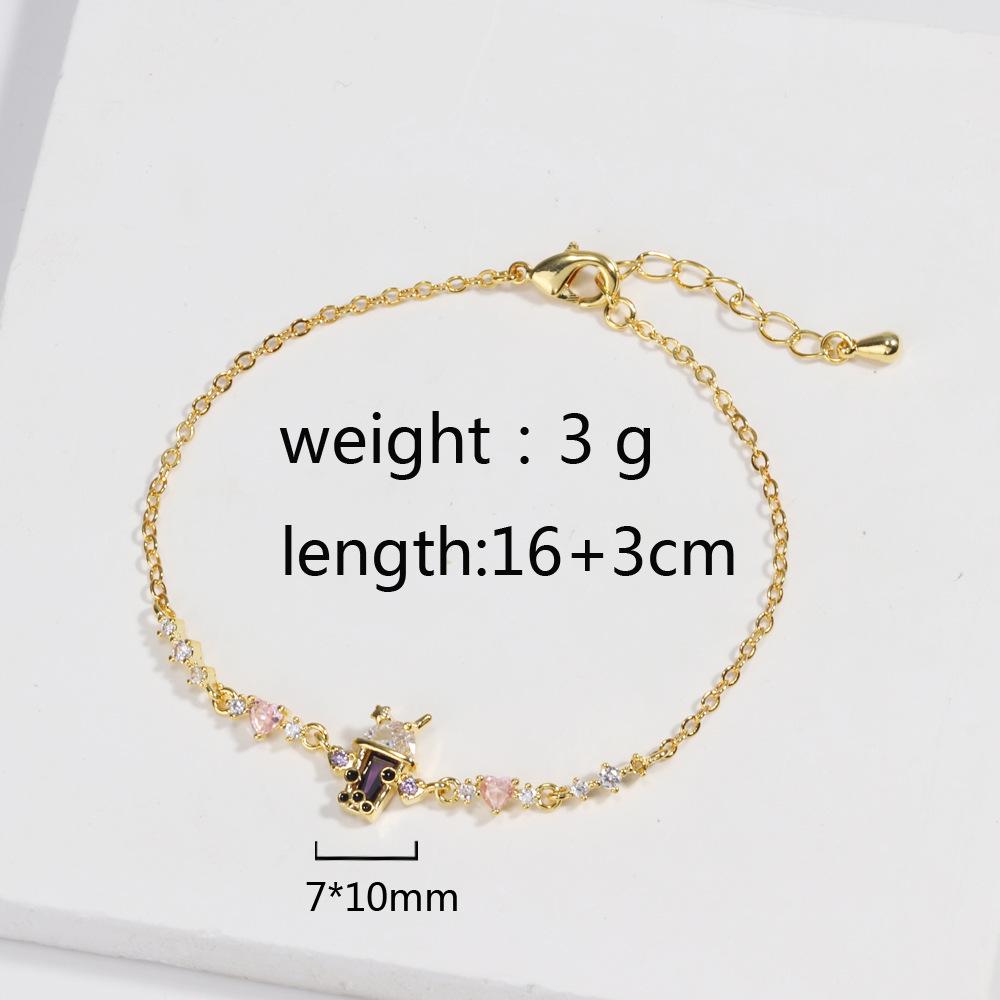 Women's Cross-border Heart Bow Zircon Bracelet - Niche Love Design