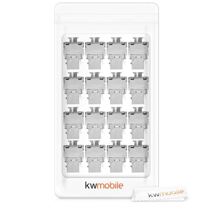 Module keystone - kwmobile - catégorie 6a - 6 modules - connexion rj45 - montage snap-in