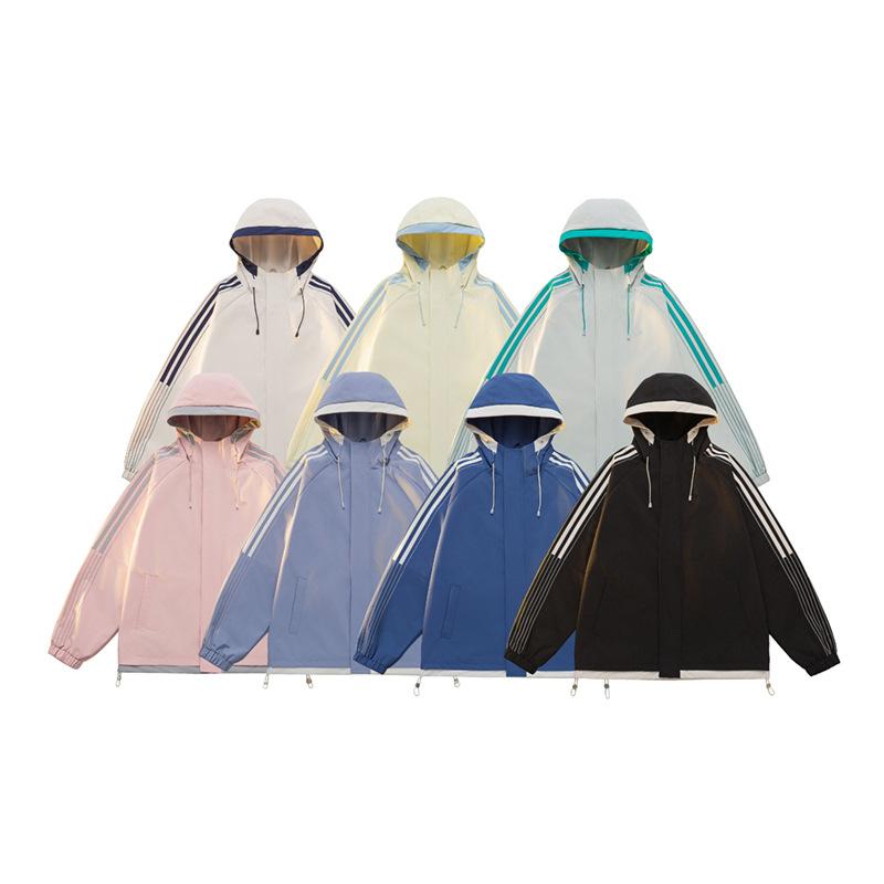 Jacket Men and Women with The Same Section of The New Spring and Autumn Tide Ins Hundred Dopamine Couple Paragraph Jacket Men