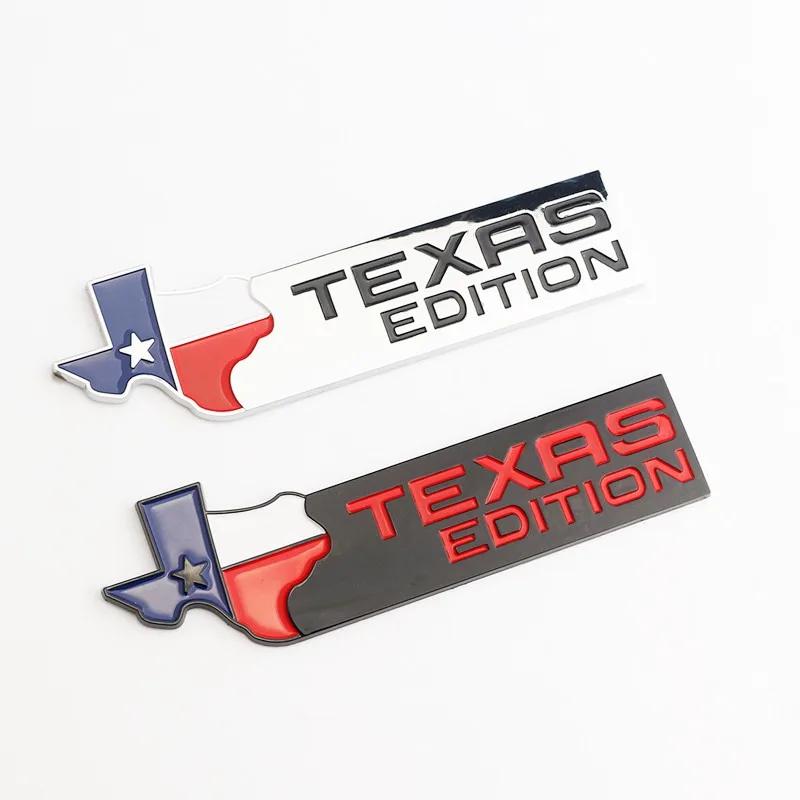 1Pcs 3D ABS Texas Edition Lone Star Car Rear Trunk Emblem Badge For Chevrolet Silverado GMC Sierra Sticker Decal Accessories GU8