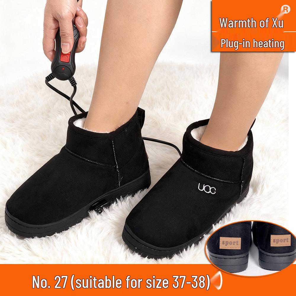 Damen Beheizbare Hausschuhe zum Gehen - Wiederaufladbare Winter Büro Fußwärmer