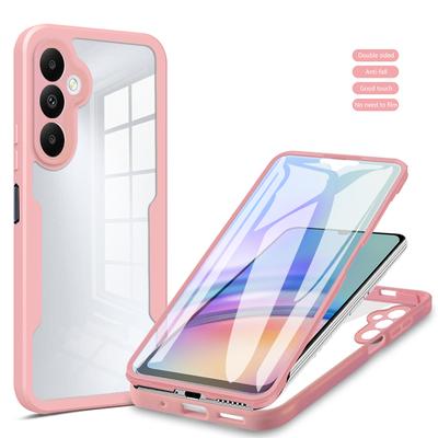 360 Přední Zadní Průhledné Ochranné Pouzdro Pro Samsung Galaxy A02 A03 A03S A05 A12 A13 A14 A15 A20 A21S A22 A24 Nárazuvzdorný Kryt