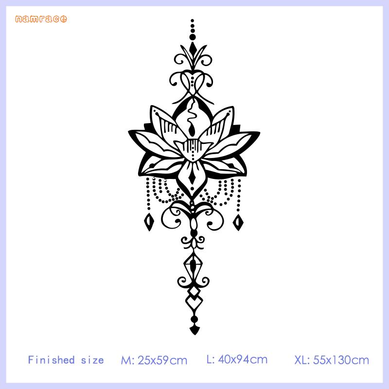 Große Mandala Lotus Pfeil Wandaufkleber Yoga Raum Wohnzimmer Schlafzimmer Namaste Vinyl Heimdekoration Sp-244