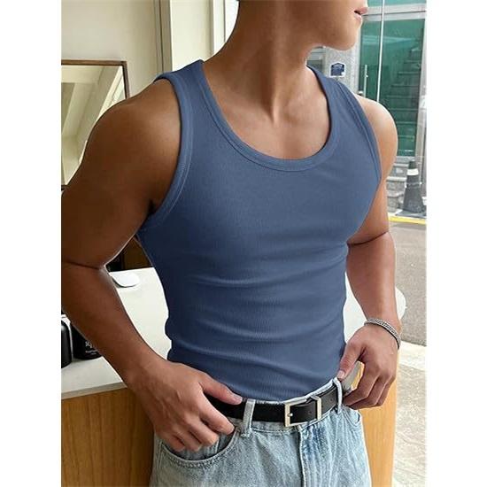 Herren Sommerweste Rundhals Workout Fitness Muskelweste