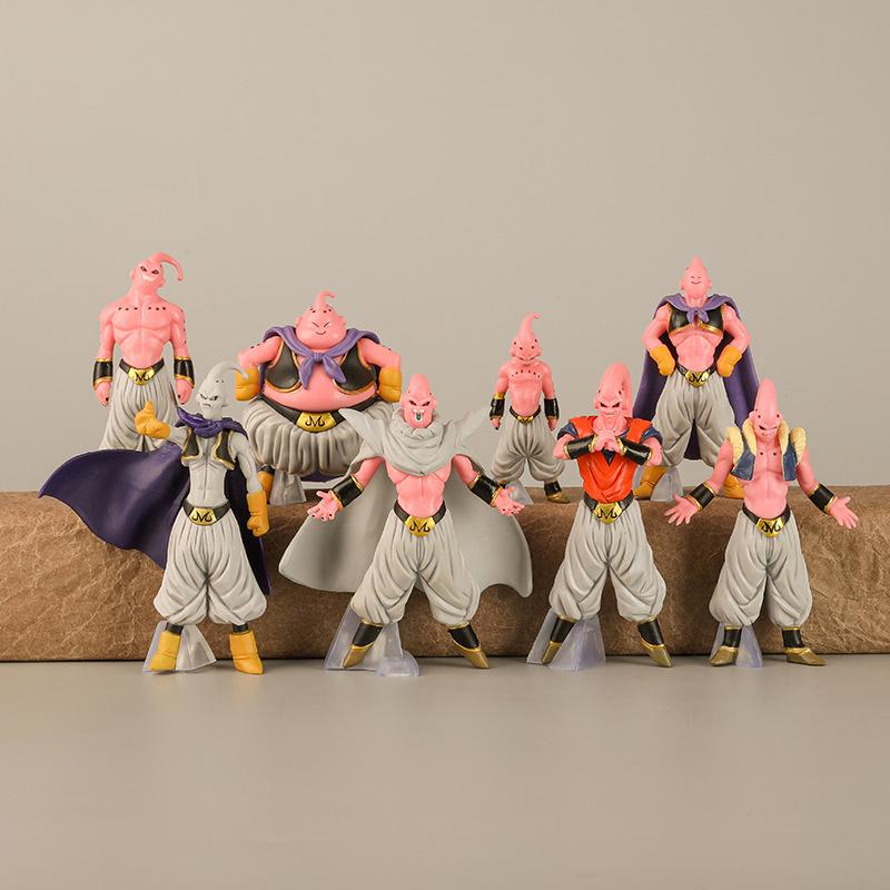8Pcs/Set Dragon Ball Z Majin Buu Figure Toys DBZ Super Saiyan Action Figurine Anime Collection PVC Model Dolls Birthday Gift Kid