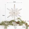 Luminous Wrought Iron Seven-Pointed Star LED Christmas Tree Topper