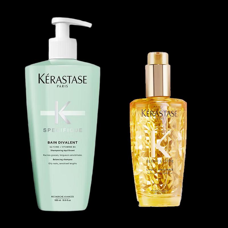 Kérastase Dual Function Scalp Care Shampoo & Hair Oil Set