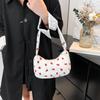 Korean-Style Strawberry Print Corduroy Handbag - 2025 Autumn Collection