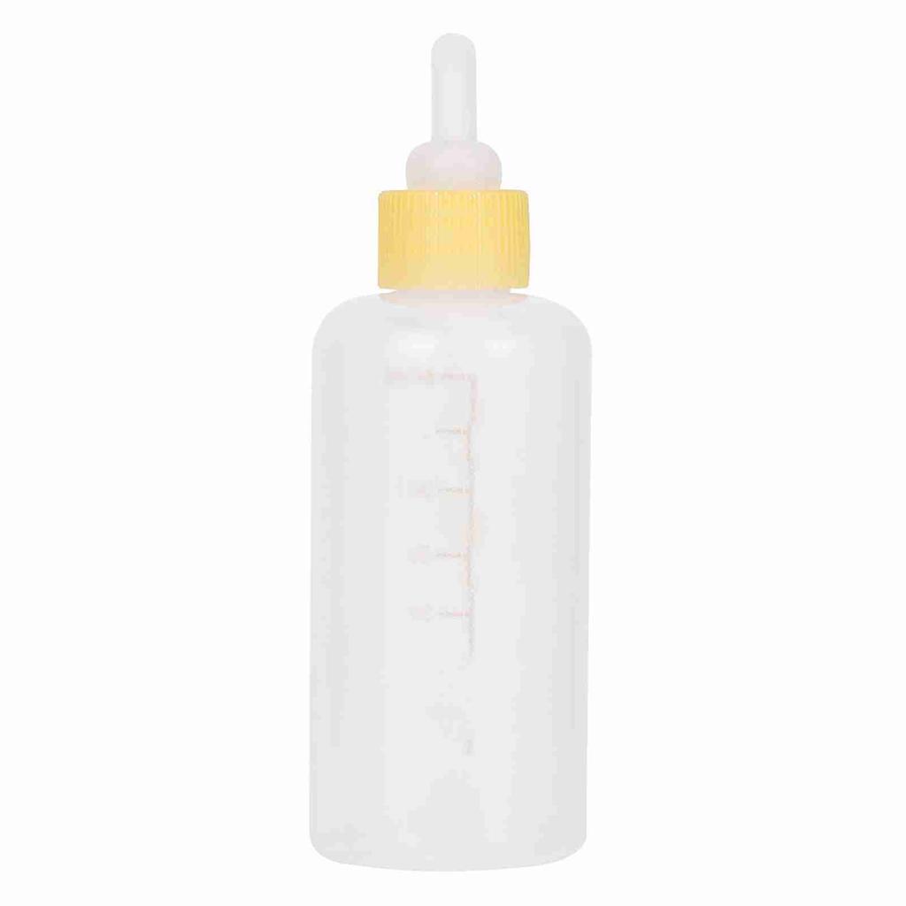 6PCS/ Set 60ml Pet Puppy Kitten Feeding Bottle Small Dog Cat Milk Nursing Care Kit (Yellow)