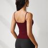 Women Vest Sling Pure Color Slim Fit Spaghetti Straps Camisole Summer Versatile Layering Vest