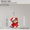 2D Flat Christmas Cartoon Christmas Costumes Hat Dog Double-sided Pattern Earrings Jewelry Gift for Women Female