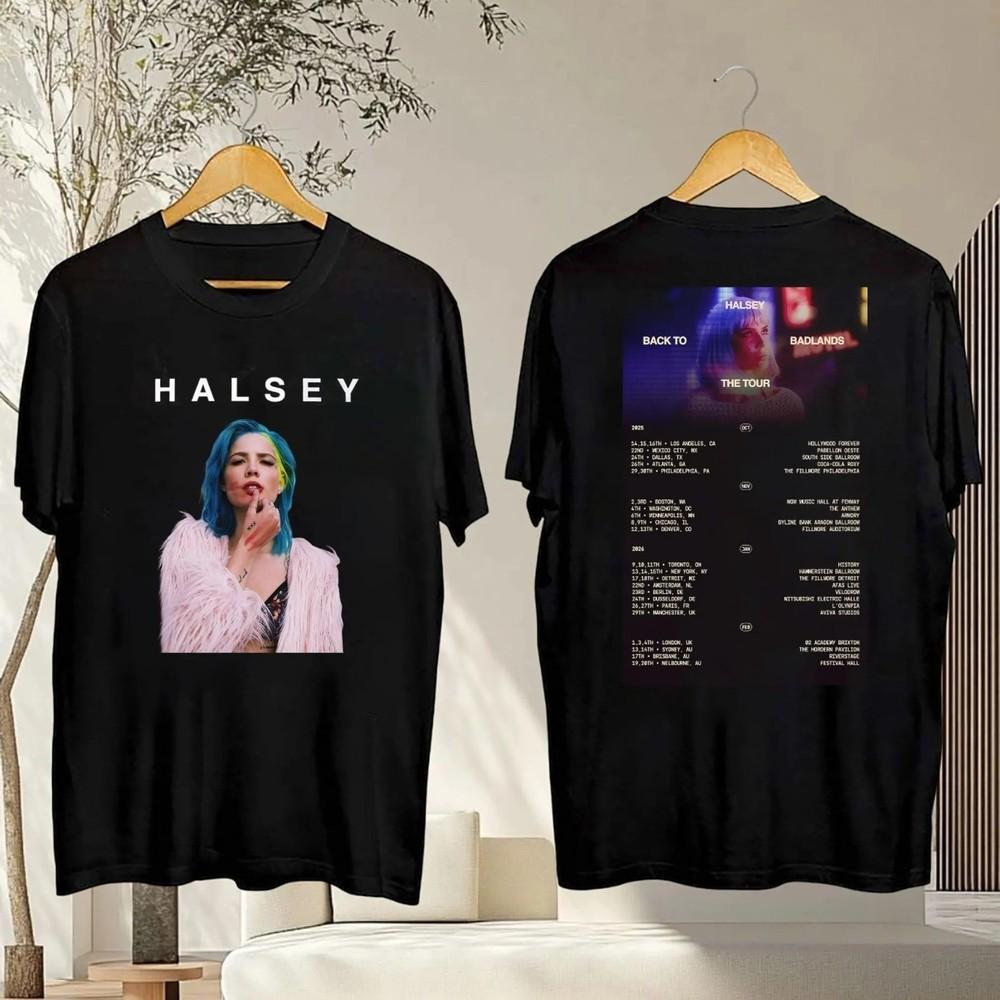 

Halsey Back to Badlands Tour 2025 Shirt, Halsey T-Shirt XL