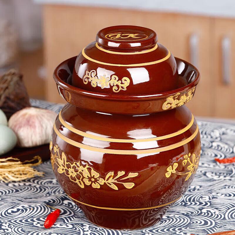 Traditional Sichuan Earthenware Pickle Jar with Lid
