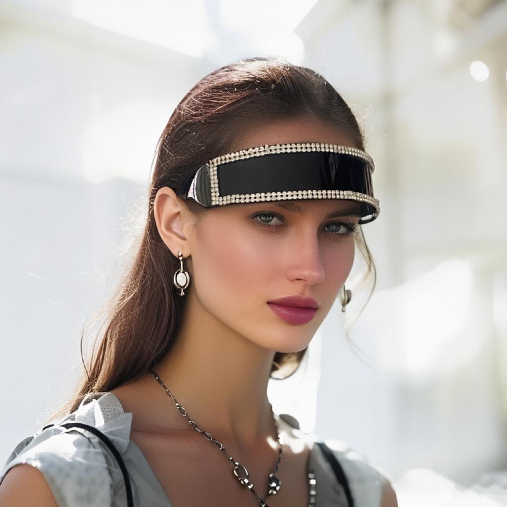 Vintage Designer Diamond Sunglasses Women Men Luxury Rimless Punk Rhinestone Wrapped Shade Popular Sun Glasses
