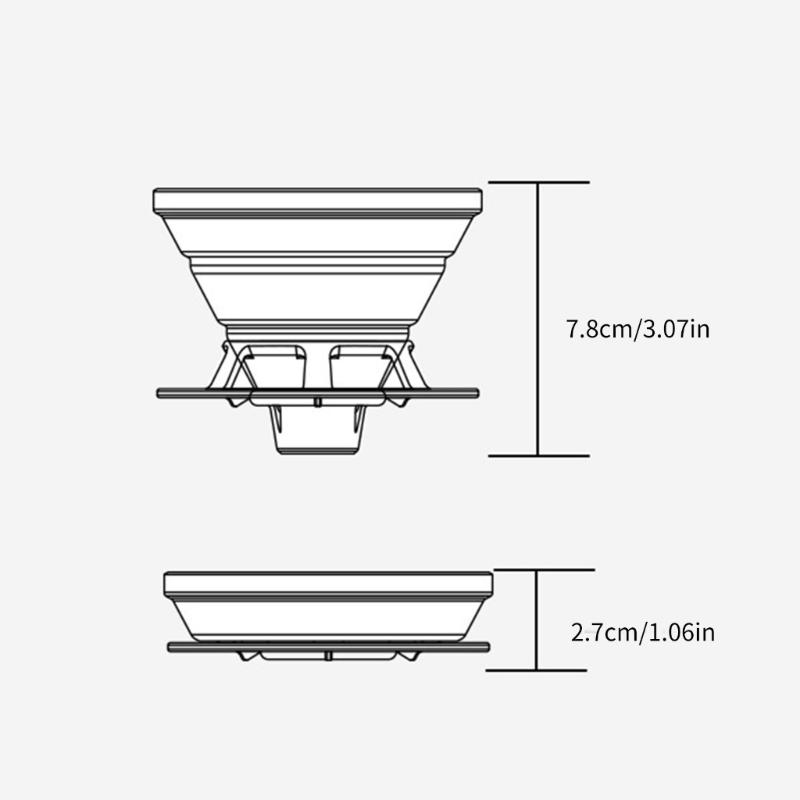 Silicone Coffee Drip Filter Cup Campings Coffee Drippers Foldable Coffee Filter