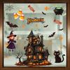 Static Glass Sticker, Halloween Window Clings, Reusable Electrostatic Decals, Haunted House Stickers for Glass Doors Windows, for Halloween Party