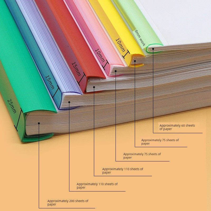 Thickened Slide Grip Report Cover A4 Bar File Folder Book Cover Transparent Folder Insert File Info Booklet Large Capacity
