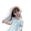 Cute Elsa Princess Headband for Girls: Tiara + Veil Hair Accessory—Perfect for Toddlers & Kids, Daily Wear & Party Photo Shoots!