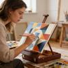 All In One Desktop Easel Art Organizers Featuring Adjustable Sections For Comfortable Drawing Painting Anywhere