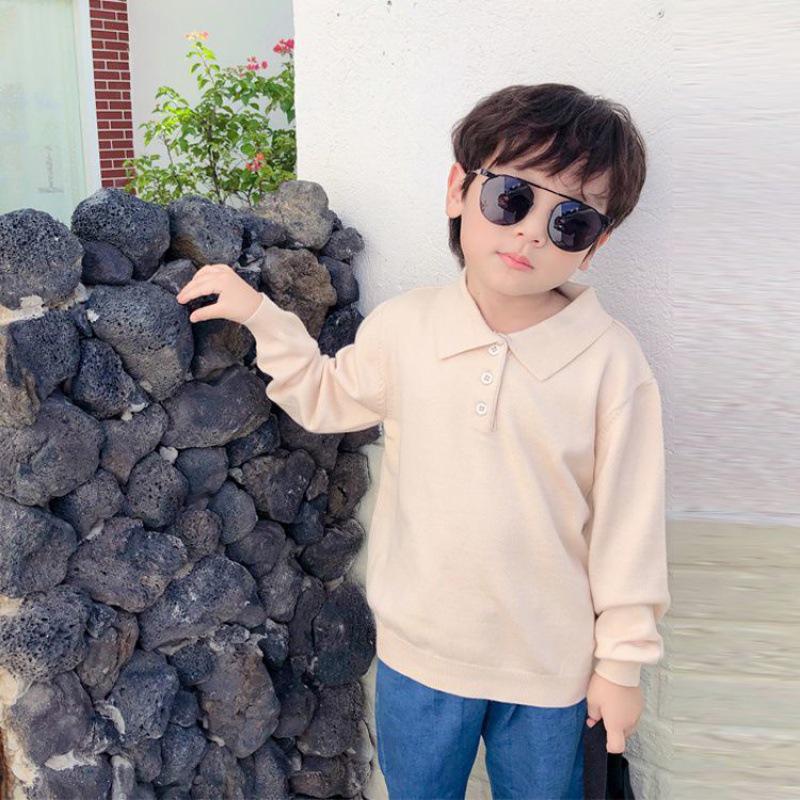 Spring & Autumn Toddler Knitwear: Versatile Small Lapel Sweater for Boys & Girls