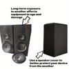 Durable Black 210D Oxford Cloth Speaker Covers - Water And Dust Resistant, Multiple Sizes For Home Theater Outdoor Sound Systems