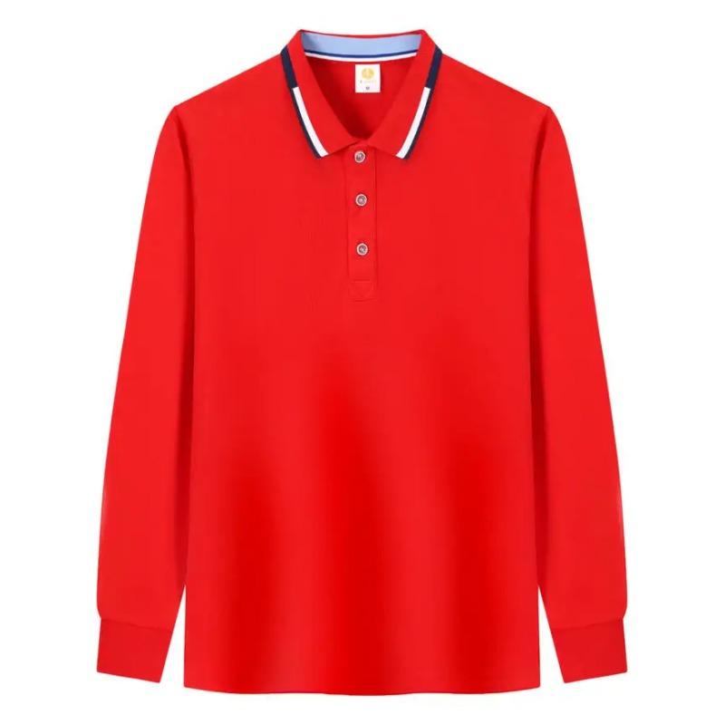 Plus Size Polo Shirt Men Women Long Sleeve T Shirts Classic Stripe Collar Autumn Fashion Brand Casual Business Top Streetwear