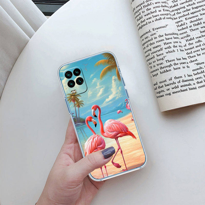 JO24 Flamingos Pink Bird Phone Case for Motorola E22S E7 G6 G7 G8 G9 Plus Power Play G10 G20 G04 E30 E40 E22 E20 E13 G22 G23 G Stylus Play