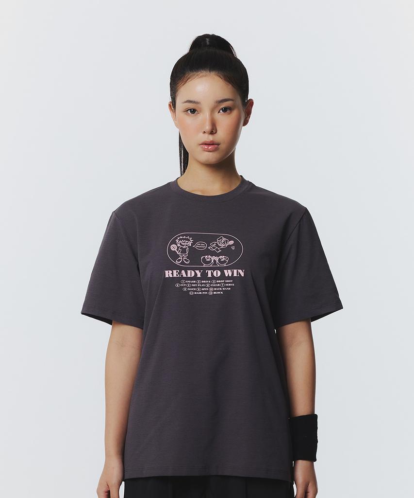 Bigteo Play Line Badminton Unisex Oversized T-Shirt (Vt26Ato204U)