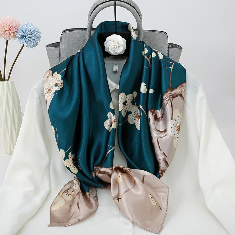 Large Silk Square Scarf for Women - Spring and Autumn All-Match Accessory
