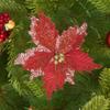Handmade Artificial Christmas Flowers Shiny Xmas Tree Ornaments  Party Supplies