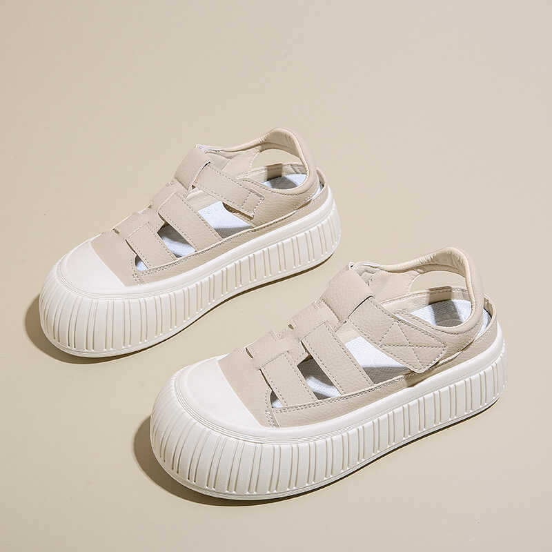 Fashion 2025 Summer Roman Sandals Muffins shoe Increasing Height Shoes All-Match Women's Heels Gladiator Flat New Girls Closed Rome Autu