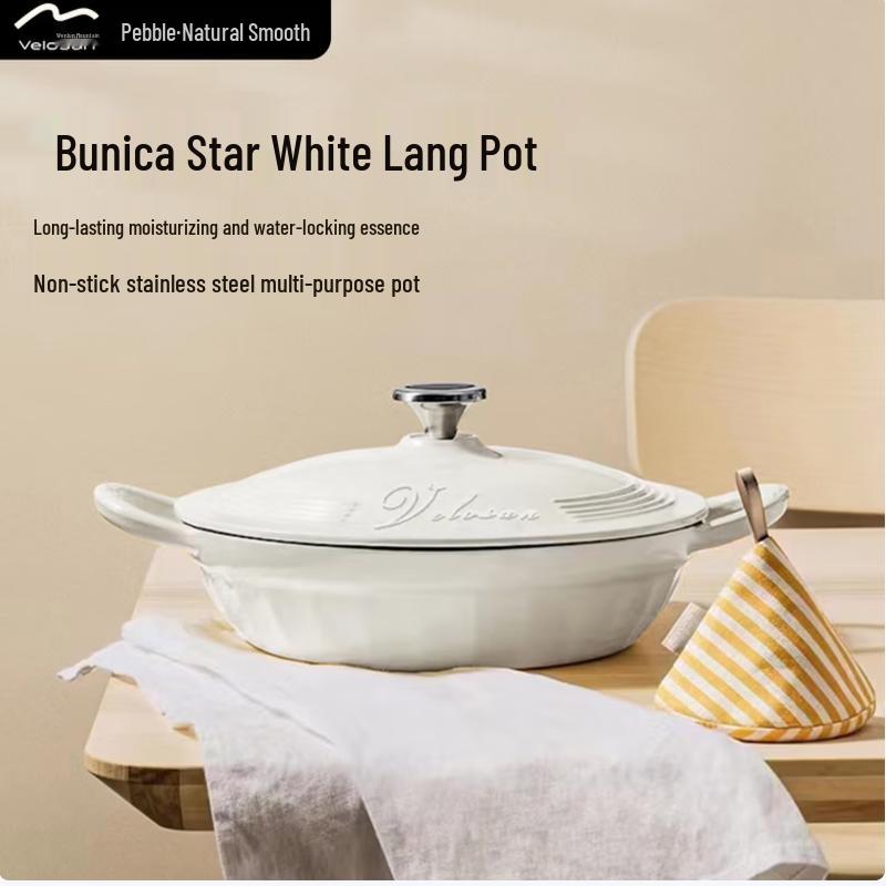 Velosan Bunica Star White Enamel Pot