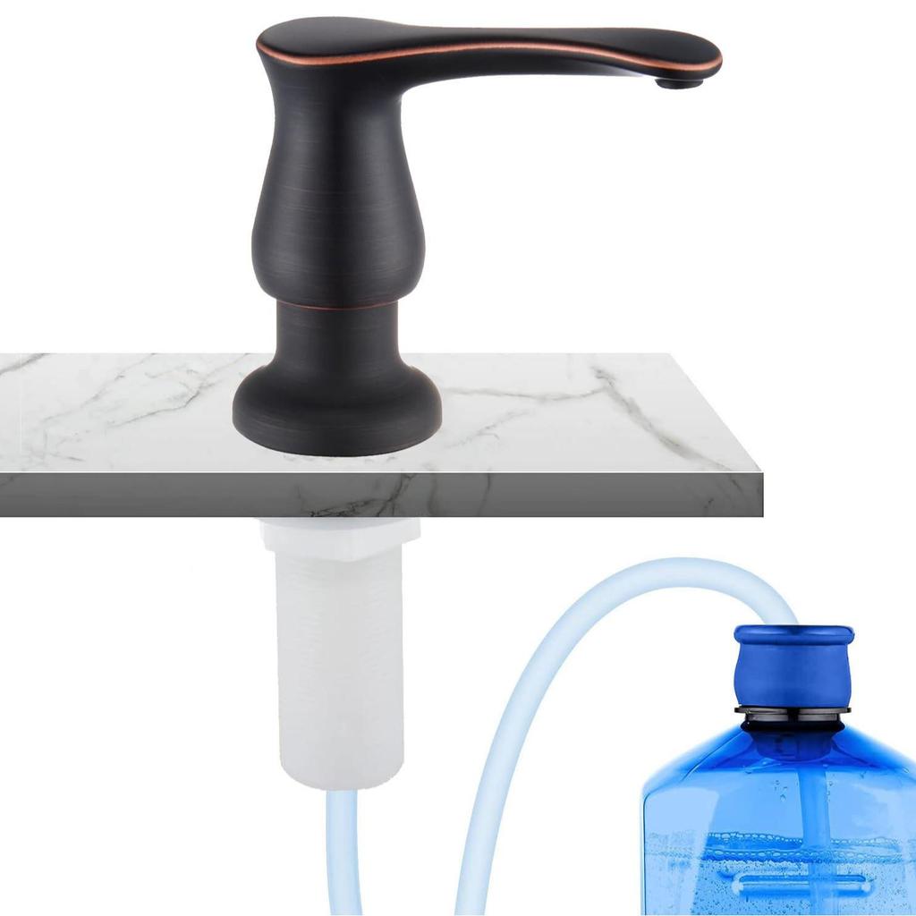 Ręczny dozownik mydła kuchennego z butelką 500 ml i silikonową rurką 120 mm