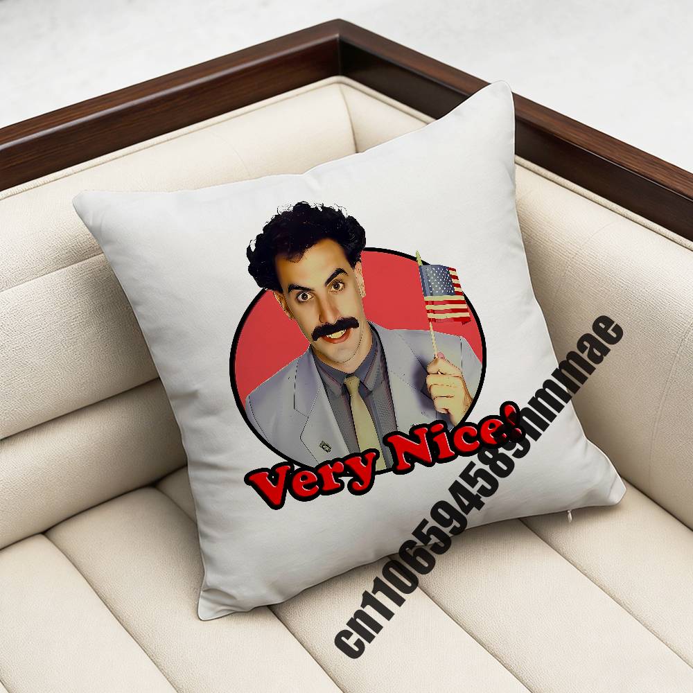 For Borat Very Nice Great Success Throw Pillow Case Sham 45X45Cm 40X40Cm Square Car Pillowcase Pad Cushion Cover