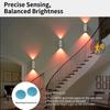 4 Pezzi Luce Notturna LED Intelligente con Sensore di Movimento Ricaricabile USB Lampada Ambientale Gradiente RGB per Camera da Letto Scrivania Armadio Decorazione Lampada da Parete