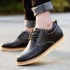 Fashion High Quality Men Casual Leather Oxfords Dress Shoes Fashion Classic Work Lace Up Elevator Shoes Comfy Lightweight Walking Shoes