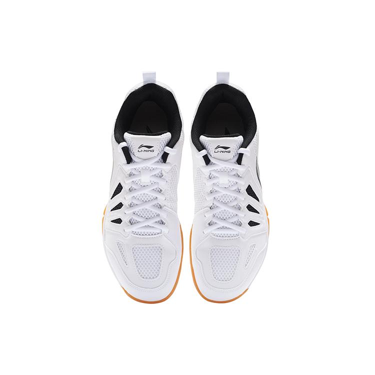 New LiNing Ace Shock Absorbers Slip Resistant, Abrasion Resistant, Breathable Low Top Badminton Shoes Men's Standard White AYTP011-15