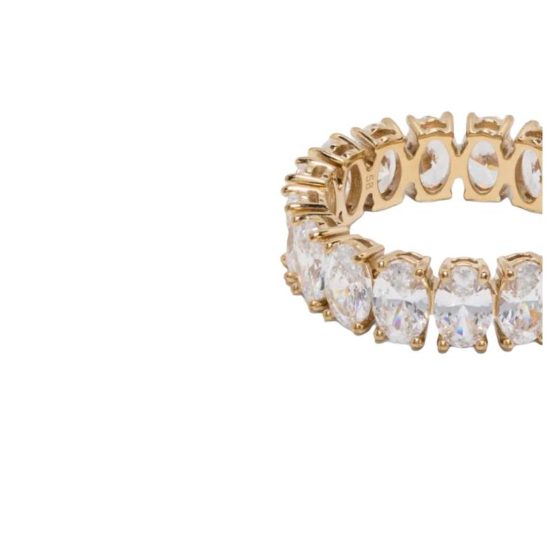Swarovski Matrix Inlaid Design Brass Gold Plated Crystal Ring Women's Gold 5707191